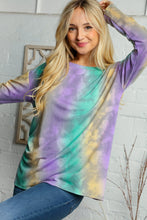 Load image into Gallery viewer, Crew Neck Multi Color Tie Dye Tunic Top
