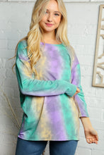 Load image into Gallery viewer, Crew Neck Multi Color Tie Dye Tunic Top
