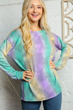 Load image into Gallery viewer, Crew Neck Multi Color Tie Dye Tunic Top
