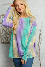 Load image into Gallery viewer, Crew Neck Multi Color Tie Dye Tunic Top
