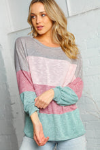 Load image into Gallery viewer, Two Tone Multi Color Block Knit Top
