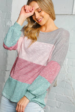 Load image into Gallery viewer, Two Tone Multi Color Block Knit Top
