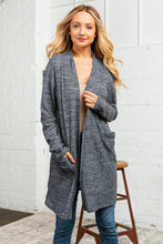 Load image into Gallery viewer, Brush Two Tone Waffle Duster Open Cardigan
