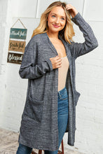 Load image into Gallery viewer, Brush Two Tone Waffle Duster Open Cardigan
