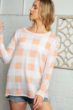 Load image into Gallery viewer, PLAID GINGHAM MIER HACCI LONG SLEEVE TOP
