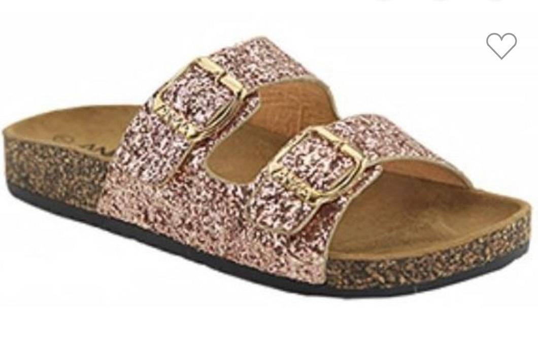 Women’s Rose gold Birkenstock flat sandals